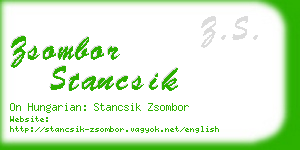 zsombor stancsik business card